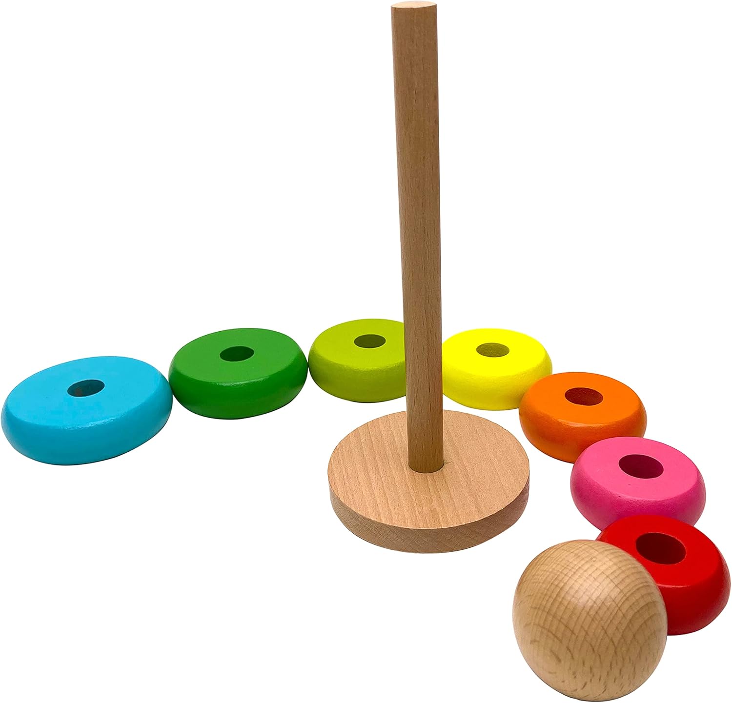 Rainbow Stacker Wooden Ring Educational Toy