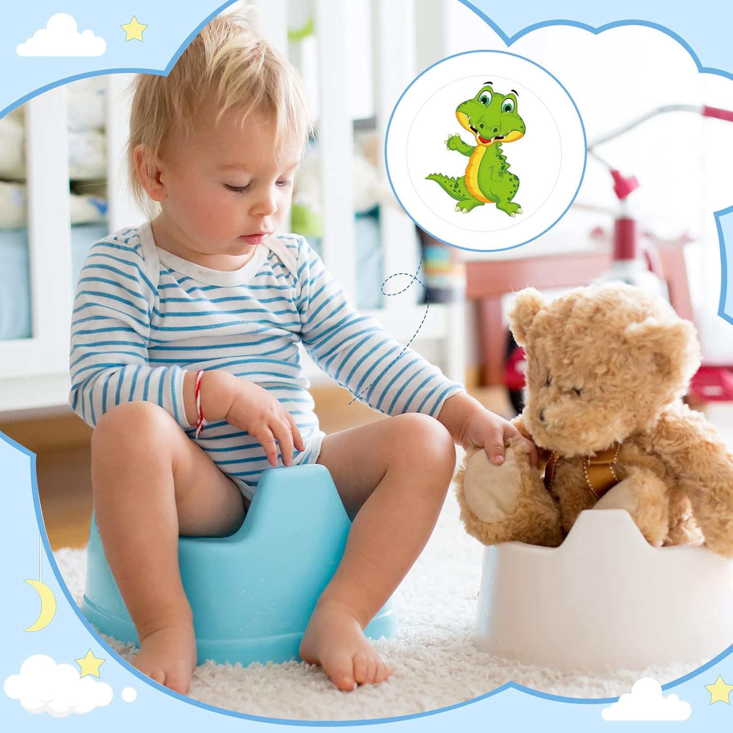 Toilet Training Sticker Dinosaur