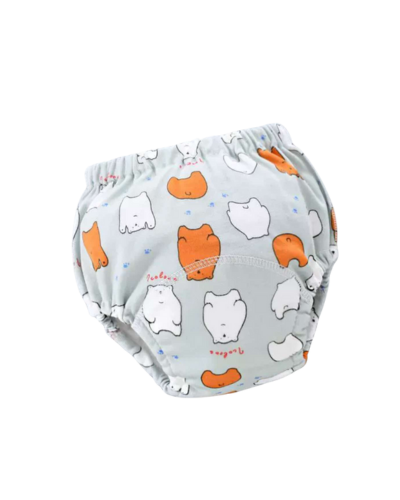 Washable Diaper Pants / Grey Bear