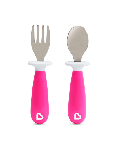 Munchkin Fork and Spoon Pink